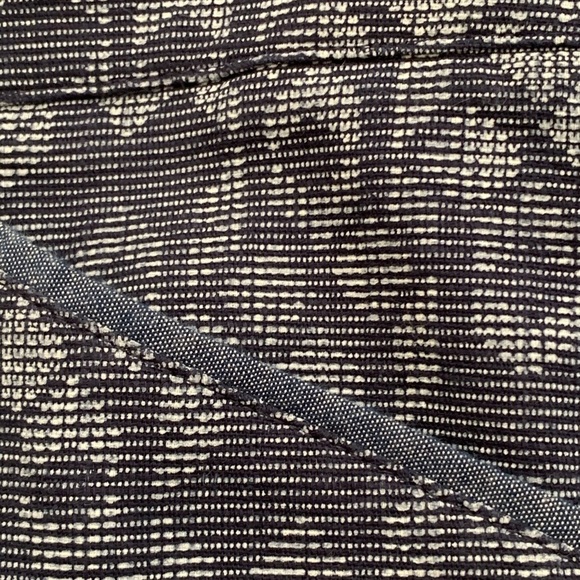 ANTHROPOLOGIE Cartonnier Charlie Crop Trouser Pant Cotton Stretch Blue Pattern - Picture 9 of 10